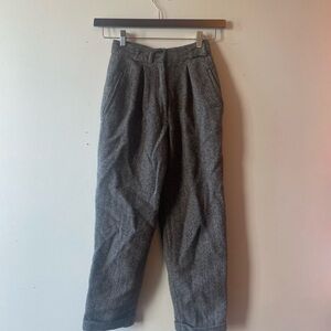 Jones New York Petite Tweed Herringbone Trousers